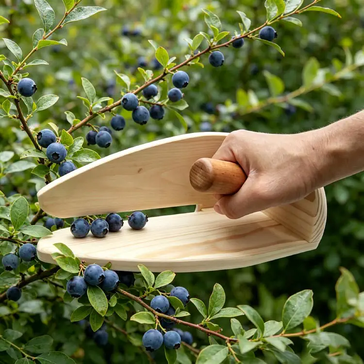 Gooseberry Picker - Custom OEM Pine Wood Fruit Harvest Picker Factory Photo | WOODMEMORY