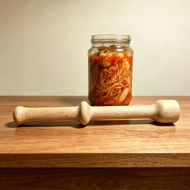 Sauerkraut Pounder - Custom OEM Beech Wood Vegetable Fermentation Pounder Factory Photo | WOODMEMORY