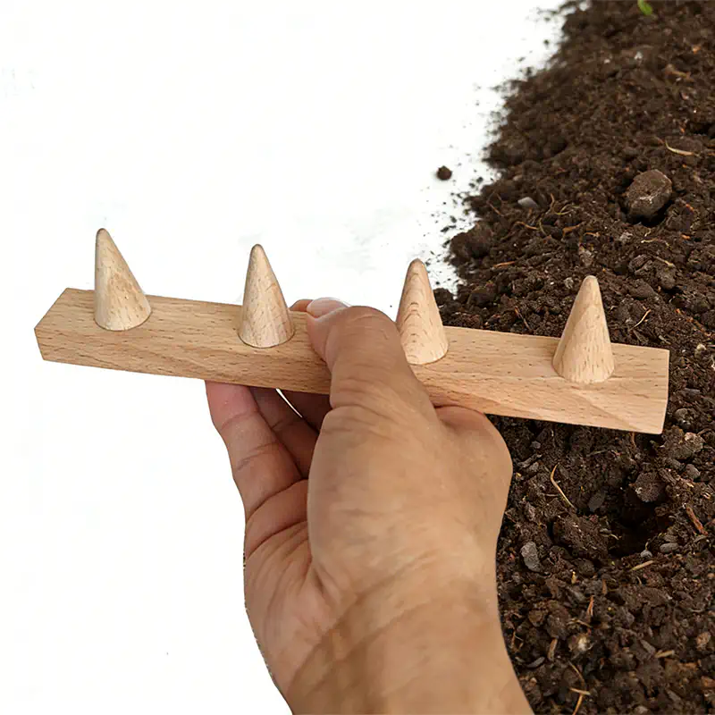 Seed Dibbler - Custom OEM Wooden Garden Seeding Tool Factory Wholesale Photo | WOODMEMORY