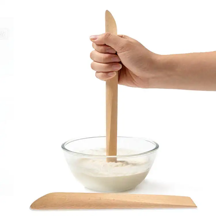 Sourdough Mixing Stir Stick - Custom OEM Natural Wooden Sourdough Dough Stirring Stick Factory Photo | WOODMEMORY