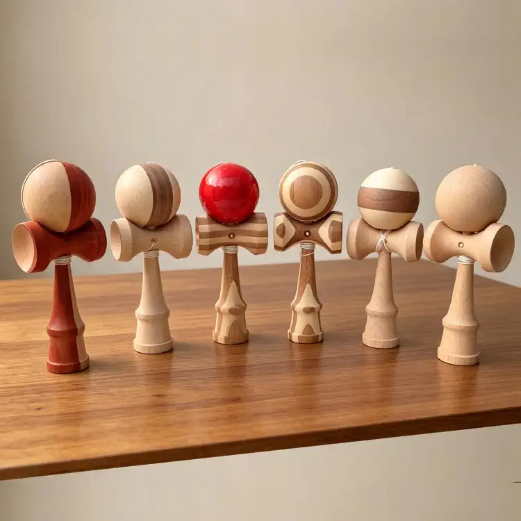 Kendamas - Custom OEM Handmade Beech Wood Skill Kendama Toy Factory Photo | WOODMEMORY