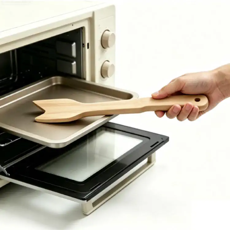 Oven Pan Pusher - Custom OEM Heat Resistant Wooden Oven Rack Pan Pusher Photo | WOODMEMORY