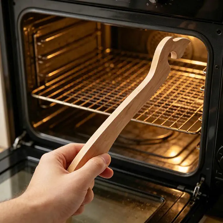 Oven Pan Pusher - Custom OEM Heat Resistant Wooden Oven Rack Pan Pusher Photo | WOODMEMORY