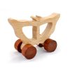 letter B 2 Natural Wooden Letter Animals Cars With 4-26 Characters,Friendly For Children's Eyes
