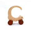 letter C 1 Natural Wooden Letter Animals Cars With 4-26 Characters,Friendly For Children's Eyes