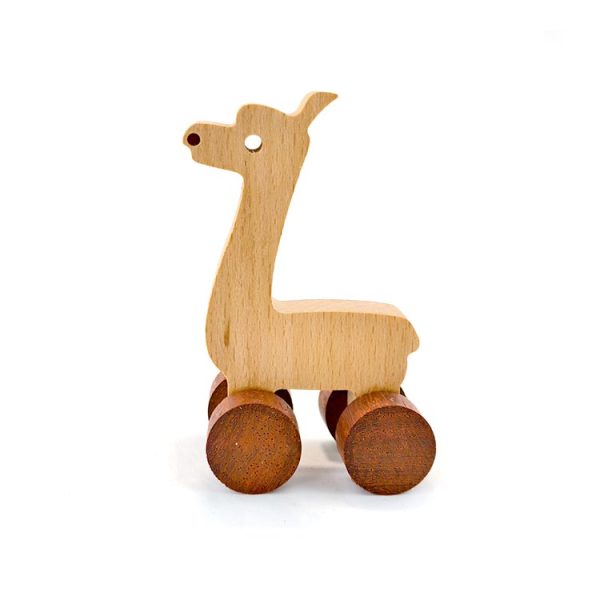 letter animals car L llama 1 Solid Wooden Letter Animals Toy Cars With 26 Characters,Alphabet Learning Toy,A Safety Meaningful Gift For Kids