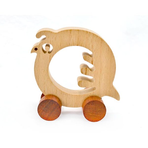 letter animals car Q quail 1 WOODMEMORY Natural Wooden Talking Action Figures,Best Special Needs Educational Toys,26 Letter Animals With Wheels