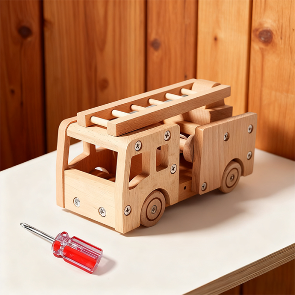 Natural Wooden Toy Vehicles 5 Designs