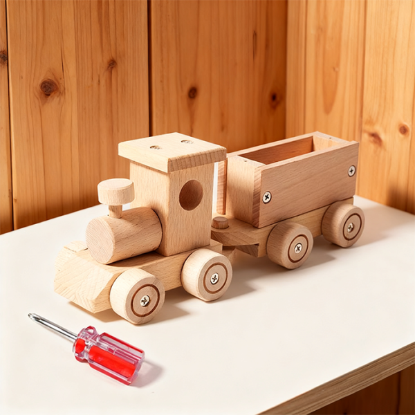 Natural Wooden Toy Vehicles 5 Designs